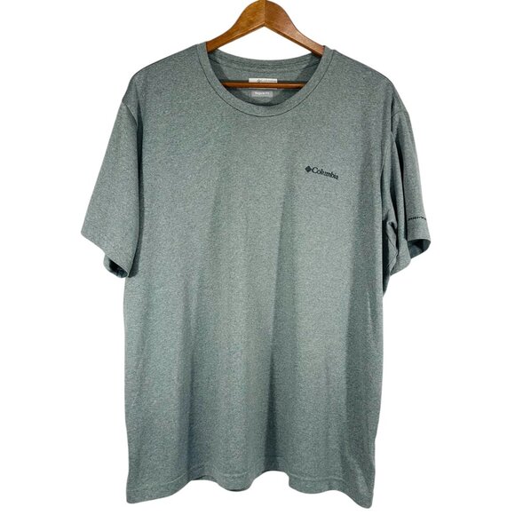 Columbia Mens Omni Wick Regular Fit Heather Gray Cotton T-Shirt Size XL - Picture 1 of 11
